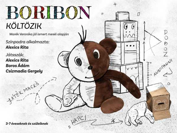 BORIBON KÖLTÖZIK: bábos és élőszereplős előadás Marék Veronika meséi nyomán